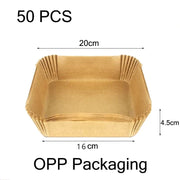 50pcs Air Fryer Disposable Paper Parchment Wood Pulp Steamer Cheesecake Air Fryer Accessories Baking Paper for Air Fryer