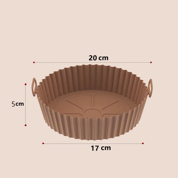 Air Fryer Silicone Basket Thicken Silicone Mold for Air Fryer Pot Oven Baking Tray Fried Chicken Pizza Air Fryer Accessories