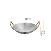 Stainless Steel Seafood Rice Pot Home Cooking Paella Pan Picnic Snack Plates Cookware Saucepan Dry Pots With Handle for Kitchen