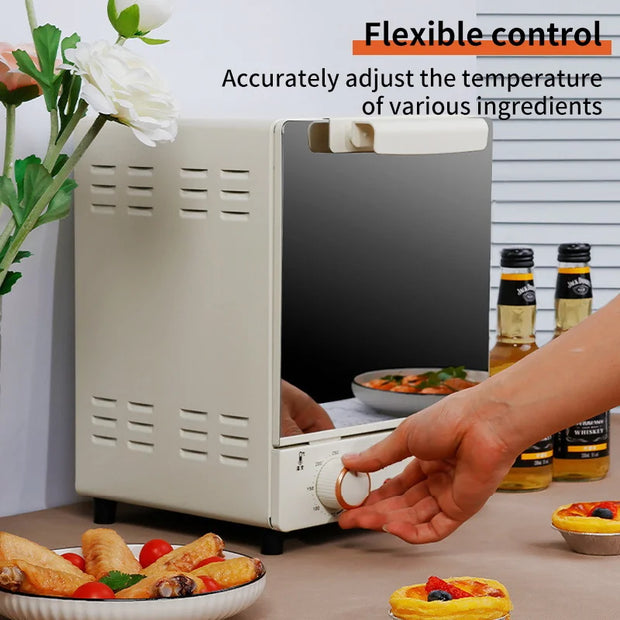 Large Capacity Electric Air Fryers Toaster Oven Mechanical Household Kitchen 360°Baking Convection Oven Deep Fryer Oil Free 12L