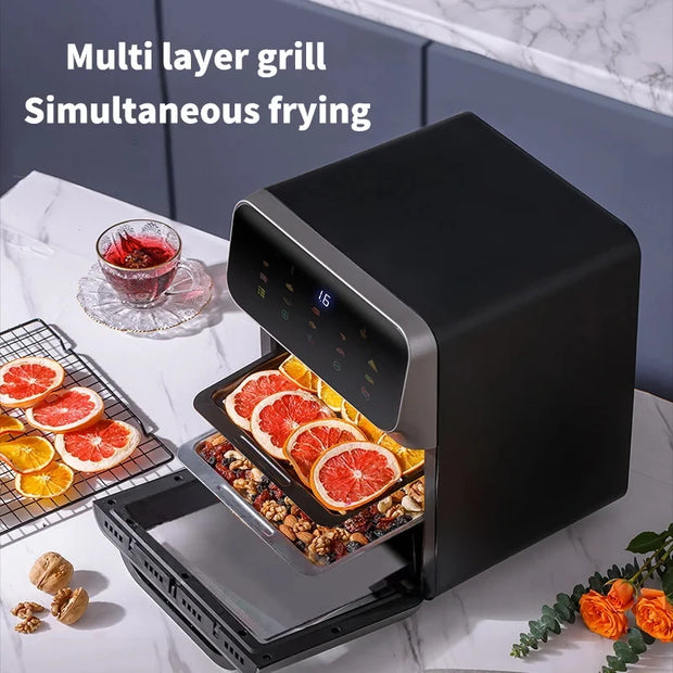 10L Large Capacity Oil-Free Electric Air Fryer Oven for Household Cooking