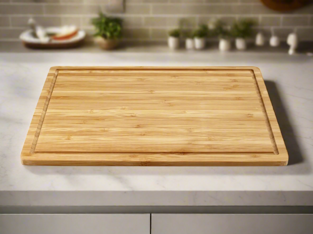 Bamboo Wood Cutting Board: Large Eco-Friendly Chopping Board