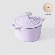 Enameled Mini Cast Iron Dutch Oven 1.5 Quart for Cooking Bake Bread Cast Iron Pot Casserole Dish Heavy Milk Pot Kitchen Stew Pot