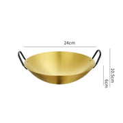 Stainless Steel Seafood Rice Pot Home Cooking Paella Pan Picnic Snack Plates Cookware Saucepan Dry Pots With Handle for Kitchen