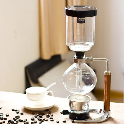 Coffeemaker Japanese Style Siphon Coffee Maker Tea Siphon Pot Vacuum Coffeemaker Glass Type Coffee Machine Filter Kahve Makinesi