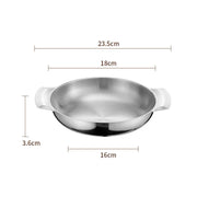 Stainless Steel Seafood Rice Pot Home Cooking Paella Pan Picnic Snack Plates Cookware Saucepan Dry Pots With Handle for Kitchen