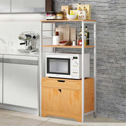 3 Tiers Kitchen Cabinet Console Table Buffet Sideboard Kitchen Furniture for Entryway Table With Shutter Doors Kitchen Cabinets