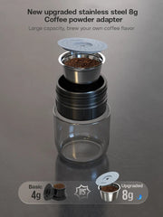 HiBREW Portable Coffee Machine for Car & Home,DC12V  Expresso Coffee Maker Fit Nexpresso Dolce  Pod Capsule  Coffee Powder H4A