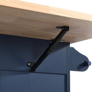 Farmhouse Kitchen Island Set With Drop Leaf and 2 Seatings,Dining Table Set With Storage Cabinet, Drawers and Towel Rack