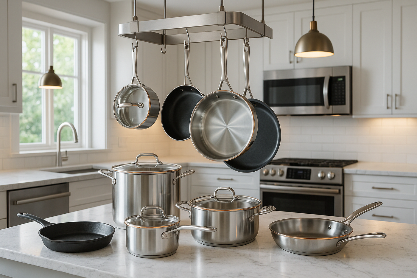 Cookware in a Modern Kitchen