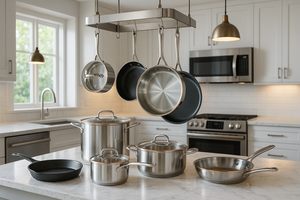 Cookware in a Modern Kitchen