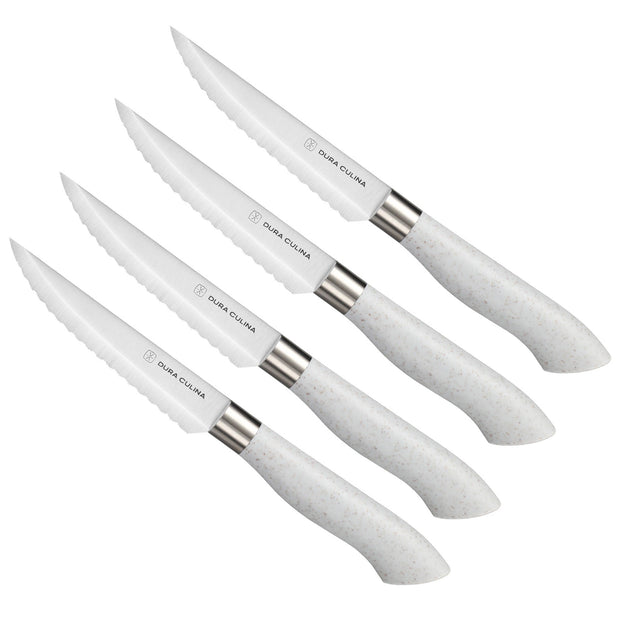 EcoCut 4 Piece Steak Knife Set, Grey