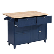 Farmhouse Kitchen Island Set With Drop Leaf and 2 Seatings,Dining Table Set With Storage Cabinet, Drawers and Towel Rack